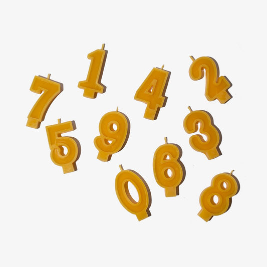 Goldrick Beeswax Birthday Number Candles